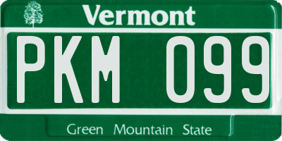 VT license plate PKM099