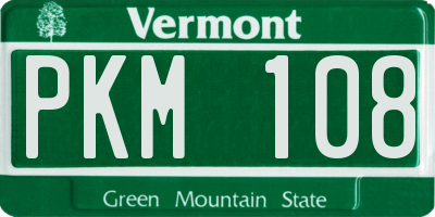 VT license plate PKM108