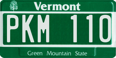 VT license plate PKM110