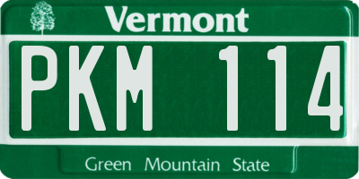 VT license plate PKM114