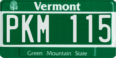 VT license plate PKM115