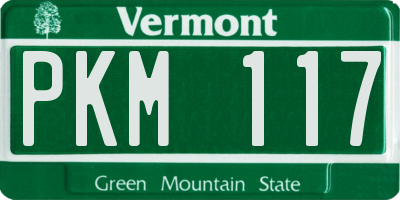 VT license plate PKM117