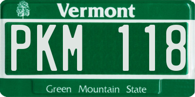 VT license plate PKM118