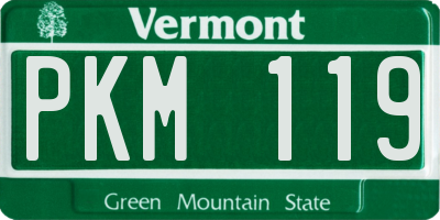 VT license plate PKM119