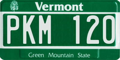 VT license plate PKM120