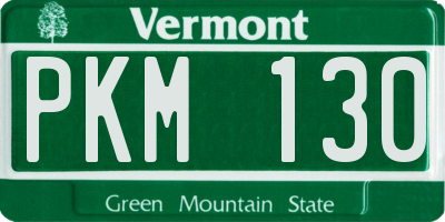 VT license plate PKM130