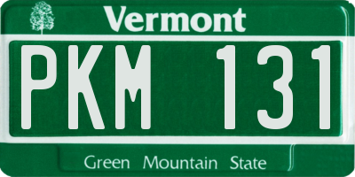 VT license plate PKM131