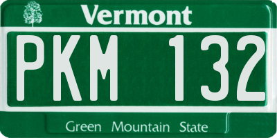 VT license plate PKM132