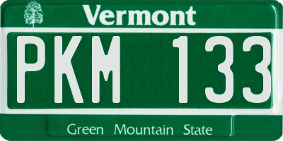 VT license plate PKM133