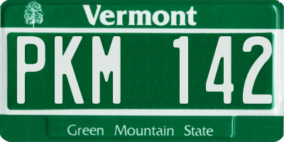 VT license plate PKM142