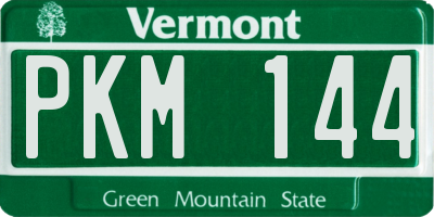 VT license plate PKM144