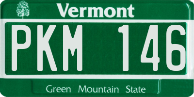 VT license plate PKM146