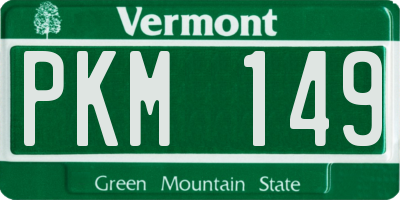 VT license plate PKM149
