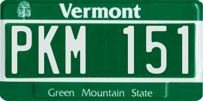 VT license plate PKM151