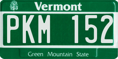 VT license plate PKM152