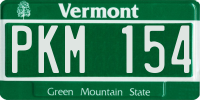 VT license plate PKM154