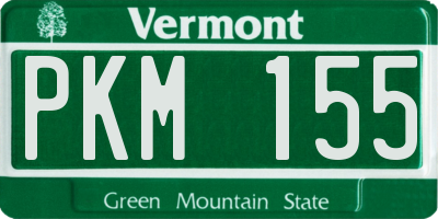 VT license plate PKM155