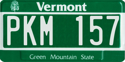 VT license plate PKM157