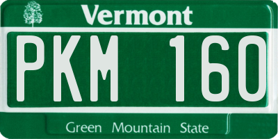 VT license plate PKM160