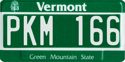 VT license plate PKM166