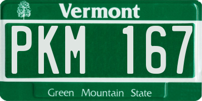 VT license plate PKM167