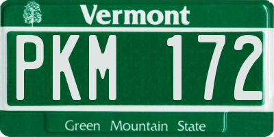 VT license plate PKM172