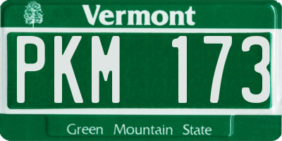 VT license plate PKM173