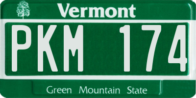 VT license plate PKM174