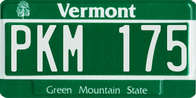 VT license plate PKM175