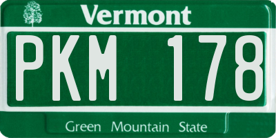 VT license plate PKM178
