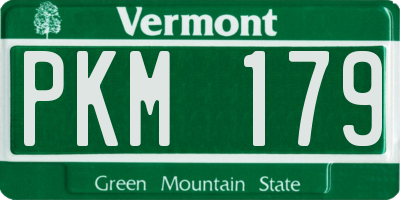 VT license plate PKM179
