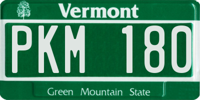 VT license plate PKM180