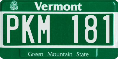 VT license plate PKM181