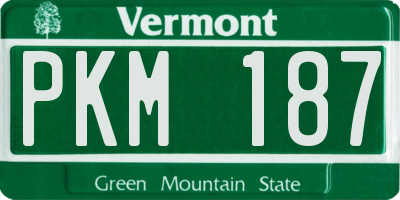 VT license plate PKM187
