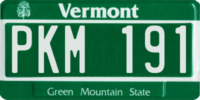 VT license plate PKM191