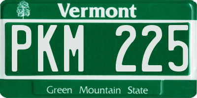 VT license plate PKM225