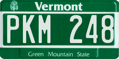 VT license plate PKM248