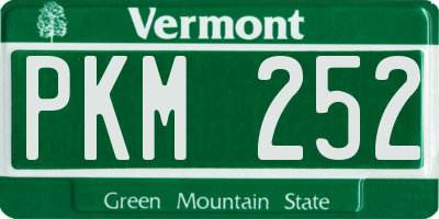VT license plate PKM252
