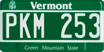 VT license plate PKM253