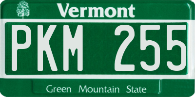 VT license plate PKM255