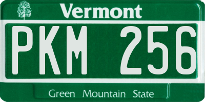 VT license plate PKM256