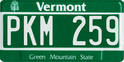 VT license plate PKM259
