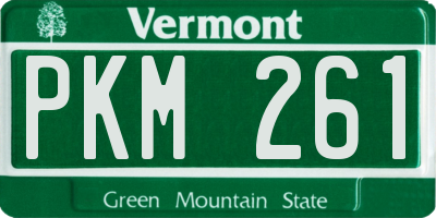 VT license plate PKM261