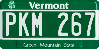 VT license plate PKM267
