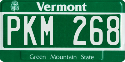 VT license plate PKM268