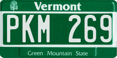 VT license plate PKM269