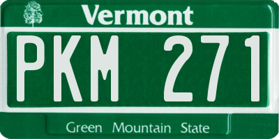 VT license plate PKM271