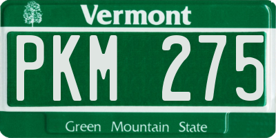 VT license plate PKM275