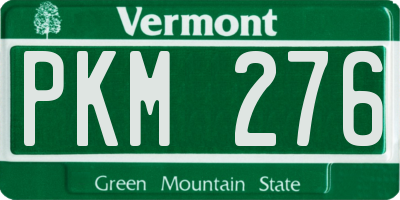 VT license plate PKM276