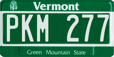 VT license plate PKM277